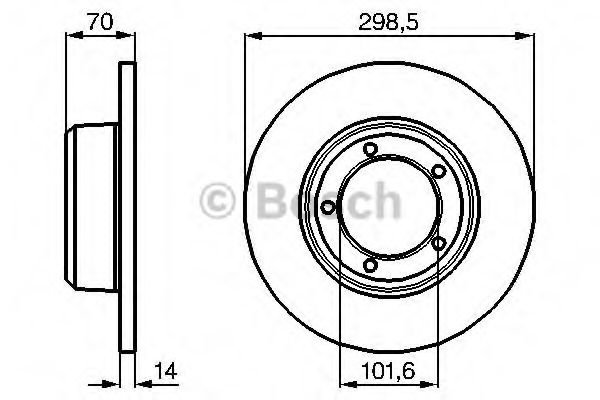 BOSCH 0 986 478 827 Тормозной диск передний мост для LAND ROVER DEFENDER (Ленд ровер/лэнд ровер Дэфэндэр) BOSCH 0 986 478 827 Тормозной диск передний мост для LAND ROVER DEFENDER (Ленд ровер/лэнд ровер Дэфэндэр)