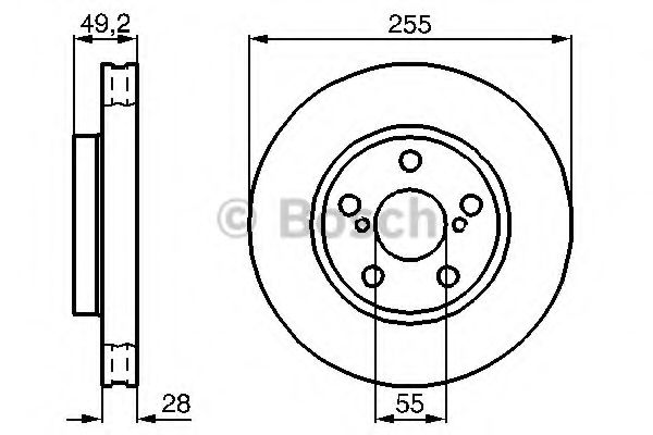 BOSCH 0 986 478 858 Тормозной диск передний мост для TOYOTA CARINA E (Тойота/тоета Карина е) BOSCH 0 986 478 858 Тормозной диск передний мост для TOYOTA CARINA E (Тойота/тоета Карина е)
