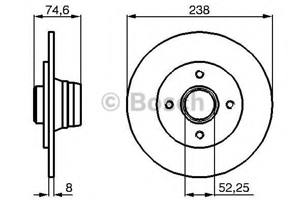 BOSCH 0 986 478 866 Тормозной диск для RENAULT CLIO I (Рено Cлио и) BOSCH 0 986 478 866 Тормозной диск для RENAULT CLIO I (Рено Cлио и)