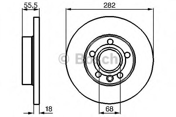 BOSCH 0 986 478 870 Тормозной диск для VOLKSWAGEN T4 MULTIVAN (Фольксваген Т4 мултиvан) BOSCH 0 986 478 870 Тормозной диск для VOLKSWAGEN T4 MULTIVAN (Фольксваген Т4 мултиvан)