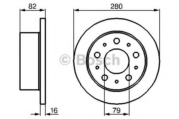 BOSCH 0 986 479 066 Тормозной диск для FIAT (Фиат) BOSCH 0 986 479 066 Тормозной диск для FIAT (Фиат)