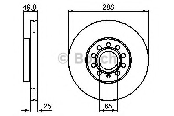 BOSCH 0 986 479 088 Тормозной диск для SEAT ALTEA (Сеат Алтэа) BOSCH 0 986 479 088 Тормозной диск для SEAT ALTEA (Сеат Алтэа)