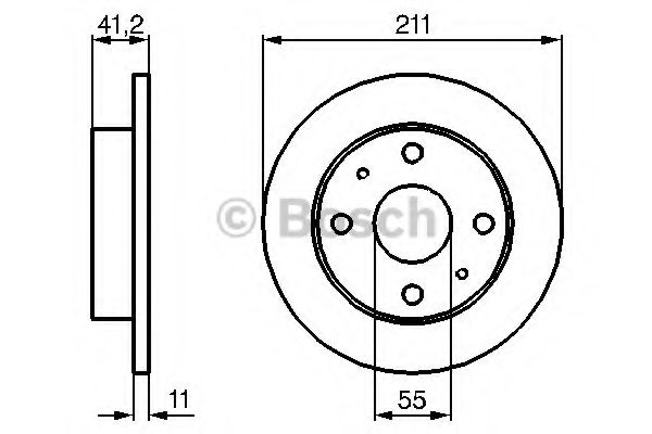 BOSCH 0 986 479 119 Тормозной диск для DAIHATSU TANTO (Дайхатсу Танто) BOSCH 0 986 479 119 Тормозной диск для DAIHATSU TANTO (Дайхатсу Танто)