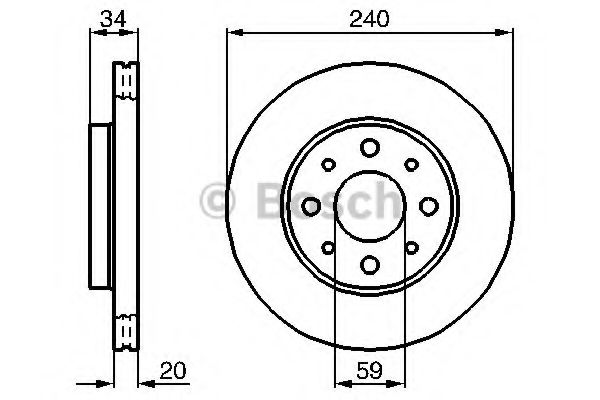 BOSCH 0 986 479 121 Тормозной диск для FIAT 500 C (Фиат 500 c) BOSCH 0 986 479 121 Тормозной диск для FIAT 500 C (Фиат 500 c)