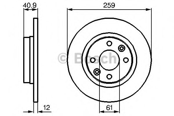 BOSCH 0 986 479 164 Тормозной диск для DACIA SANDERO (Дача Сандэро) BOSCH 0 986 479 164 Тормозной диск для DACIA SANDERO (Дача Сандэро)