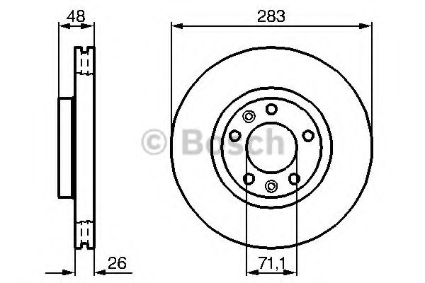 BOSCH 0 986 479 193 Тормозной диск для PEUGEOT 407 (Пежо 407) BOSCH 0 986 479 193 Тормозной диск для PEUGEOT 407 (Пежо 407)