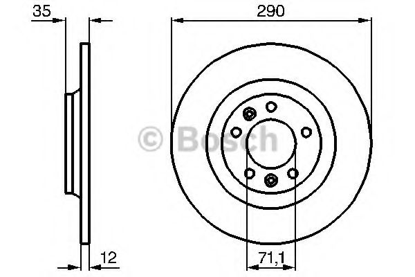 BOSCH 0 986 479 194 Тормозной диск для PEUGEOT 407 (Пежо 407) BOSCH 0 986 479 194 Тормозной диск для PEUGEOT 407 (Пежо 407)
