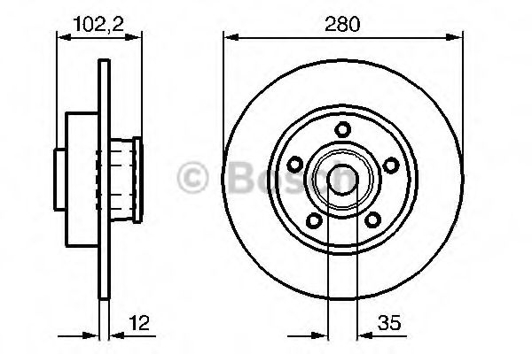 BOSCH 0 986 479 271 Тормозной диск для RENAULT (Рено) BOSCH 0 986 479 271 Тормозной диск для RENAULT (Рено)