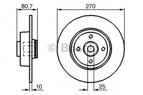 BOSCH 0 986 479 274 Тормозной диск для RENAULT (Рено) BOSCH 0 986 479 274 Тормозной диск для RENAULT (Рено)