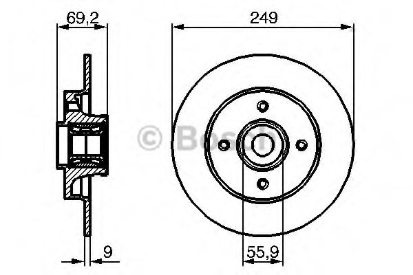 BOSCH 0 986 479 275 Тормозной диск для CITROËN C4 PALLAS (CитроËн С4 пэлас) BOSCH 0 986 479 275 Тормозной диск для CITROËN C4 PALLAS (CитроËн С4 пэлас)