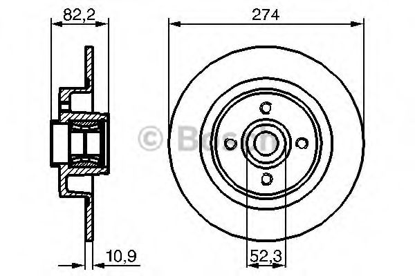 BOSCH 0 986 479 277 Тормозной диск для RENAULT (Рено) BOSCH 0 986 479 277 Тормозной диск для RENAULT (Рено)