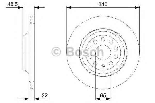 BOSCH 0 986 479 303 Тормозной диск для SEAT ALTEA (Сеат Алтэа) BOSCH 0 986 479 303 Тормозной диск для SEAT ALTEA (Сеат Алтэа)