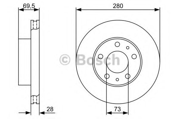 BOSCH 0 986 479 B99 Тормозной диск передний мост для FIAT (Фиат) BOSCH 0 986 479 B99 Тормозной диск передний мост для FIAT (Фиат)