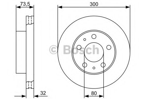 BOSCH 0 986 479 315 Тормозной диск передний мост для FIAT (Фиат) BOSCH 0 986 479 315 Тормозной диск передний мост для FIAT (Фиат)