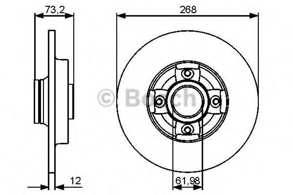 BOSCH 0 986 479 387 Тормозной диск для PEUGEOT (Пежо) BOSCH 0 986 479 387 Тормозной диск для PEUGEOT (Пежо)