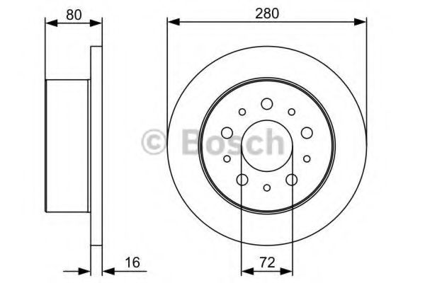 BOSCH 0 986 479 399 Тормозной диск для FIAT (Фиат) BOSCH 0 986 479 399 Тормозной диск для FIAT (Фиат)