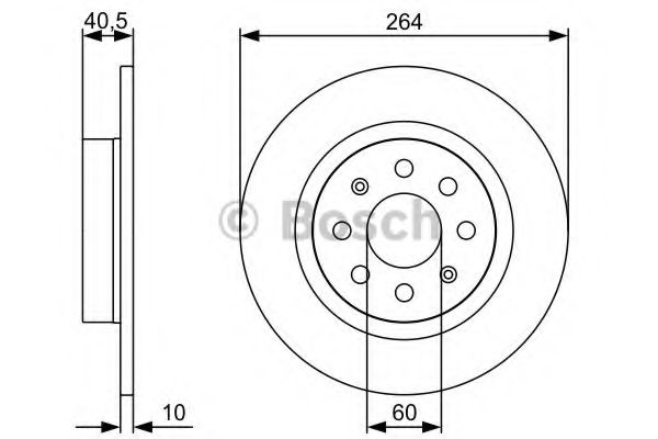 BOSCH 0 986 479 517 Тормозной диск задний мост для ABARTH GRANDE PUNTO (Абартх Гранде пунто) BOSCH 0 986 479 517 Тормозной диск задний мост для ABARTH GRANDE PUNTO (Абартх Гранде пунто)