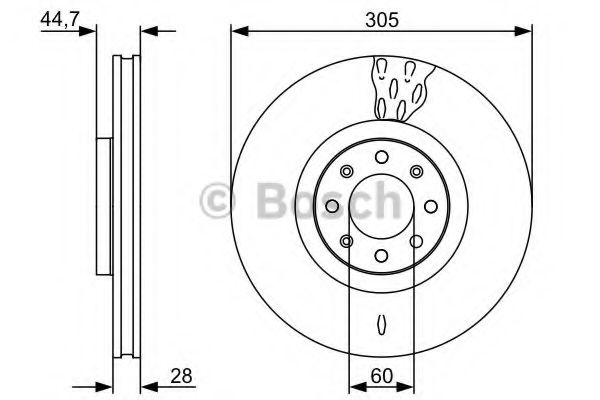 BOSCH 0 986 479 531 Тормозной диск для ABARTH GRANDE PUNTO (Абартх Гранде пунто) BOSCH 0 986 479 531 Тормозной диск для ABARTH GRANDE PUNTO (Абартх Гранде пунто)