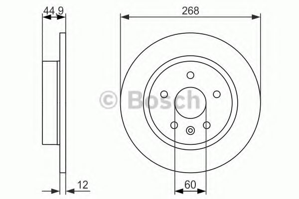 BOSCH 0 986 479 C57 Тормозной диск задний мост для OPEL ASTRA GTC J (Опель Астра гтс) BOSCH 0 986 479 C57 Тормозной диск задний мост для OPEL ASTRA GTC J (Опель Астра гтс)