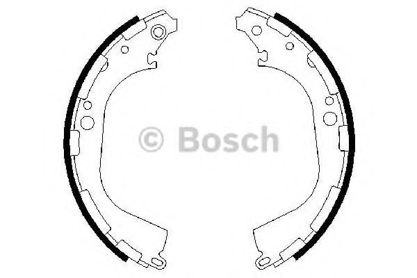 BOSCH 0 986 487 464 Тормозные колодоки задний мост для NISSAN PICKUP / NP300 III (Ниссан Пиcкуп / нп300 3)