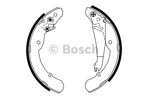 BOSCH 0 986 487 555 Тормозные колодоки задний мост для VOLKSWAGEN NOVO FUSCA (Фольксваген Ноvо фусcа) BOSCH 0 986 487 555 Тормозные колодоки задний мост для VOLKSWAGEN NOVO FUSCA (Фольксваген Ноvо фусcа)