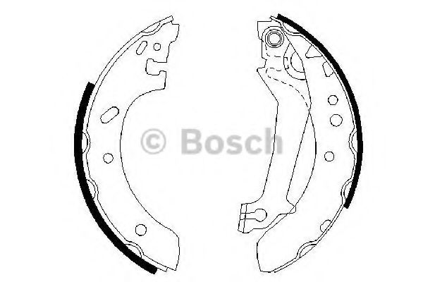 BOSCH 0 986 487 561 Тормозные колодоки задний мост для FORD FIESTA (Форд Фиэста) BOSCH 0 986 487 561 Тормозные колодоки задний мост для FORD FIESTA (Форд Фиэста)