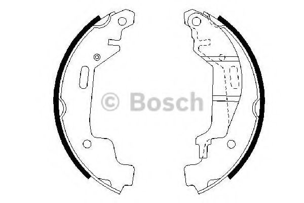 BOSCH 0 986 487 576 Тормозные колодоки для OPEL AGILA (Опель Агила) BOSCH 0 986 487 576 Тормозные колодоки для OPEL AGILA (Опель Агила)