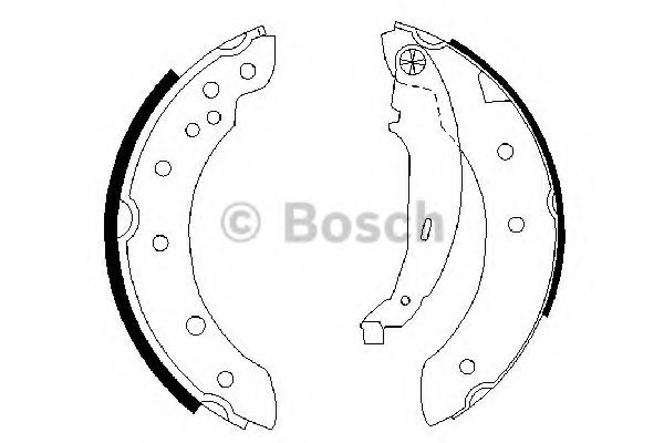 BOSCH 0 986 487 585 Тормозные колодоки задний мост для DACIA SANDERO (Дача Сандэро) BOSCH 0 986 487 585 Тормозные колодоки задний мост для DACIA SANDERO (Дача Сандэро)