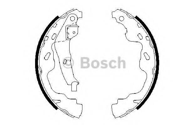 BOSCH 0 986 487 665 Тормозные колодоки задний мост для OPEL AGILA (Опель Агила)