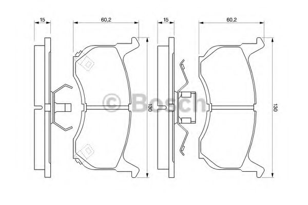 BOSCH 0 986 490 410 Тормозные колодки для MAZDA 626 II (Мазда 626 2) BOSCH 0 986 490 410 Тормозные колодки для MAZDA 626 II (Мазда 626 2)