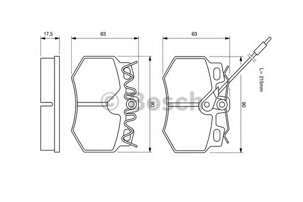 BOSCH 0 986 490 800 Тормозные колодки для PEUGEOT 205 II (Пежо 205 2) BOSCH 0 986 490 800 Тормозные колодки для PEUGEOT 205 II (Пежо 205 2)