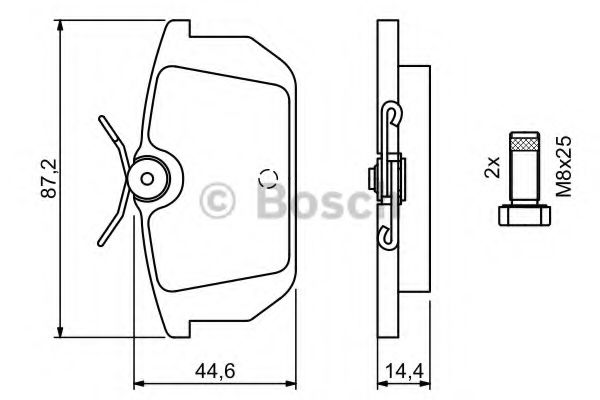 BOSCH 0 986 491 030 Тормозные колодки для FIAT TEMPRA (Фиат Тэмпра) BOSCH 0 986 491 030 Тормозные колодки для FIAT TEMPRA (Фиат Тэмпра)
