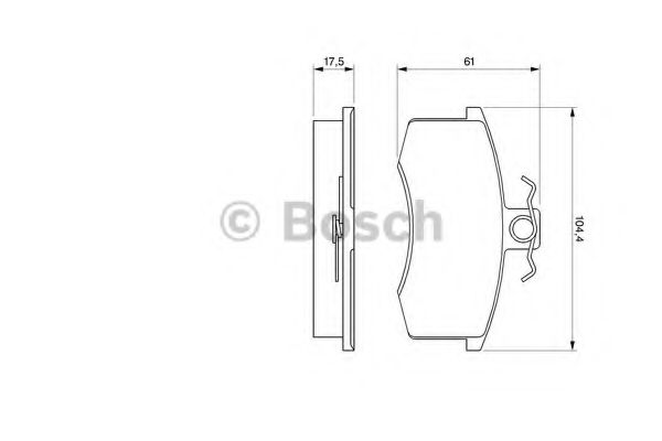 BOSCH 0 986 491 700 Тормозные колодки для LADA 111 (Лада 111) BOSCH 0 986 491 700 Тормозные колодки для LADA 111 (Лада 111)