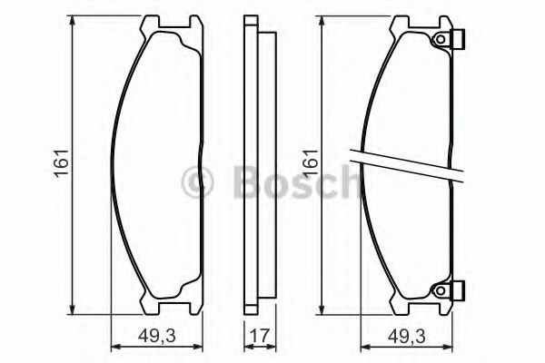 BOSCH 0 986 493 480 Тормозные колодки для NISSAN PICKUP III (Ниссан Пиcкуп 3) BOSCH 0 986 493 480 Тормозные колодки для NISSAN PICKUP III (Ниссан Пиcкуп 3)