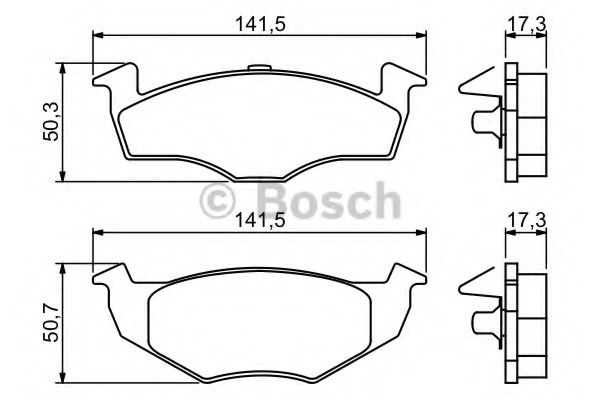 BOSCH 0 986 494 005 Тормозные колодки для VOLKSWAGEN GOL (Фольксваген Гол) BOSCH 0 986 494 005 Тормозные колодки для VOLKSWAGEN GOL (Фольксваген Гол)