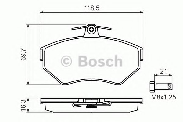 BOSCH 0 986 494 010 Тормозные колодки для VOLKSWAGEN JETTA II (Фольксваген Жэтта 2) BOSCH 0 986 494 010 Тормозные колодки для VOLKSWAGEN JETTA II (Фольксваген Жэтта 2)