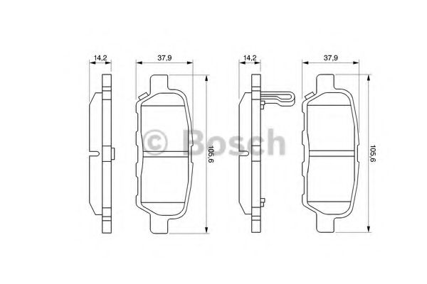 BOSCH 0 986 494 090 Тормозные колодки для NISSAN TEANA I (Ниссан Теана 1) BOSCH 0 986 494 090 Тормозные колодки для NISSAN TEANA I (Ниссан Теана 1)