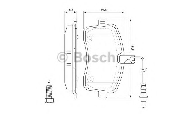 BOSCH 0 986 494 097 Тормозные колодки для PEUGEOT 407 (Пежо 407) BOSCH 0 986 494 097 Тормозные колодки для PEUGEOT 407 (Пежо 407)