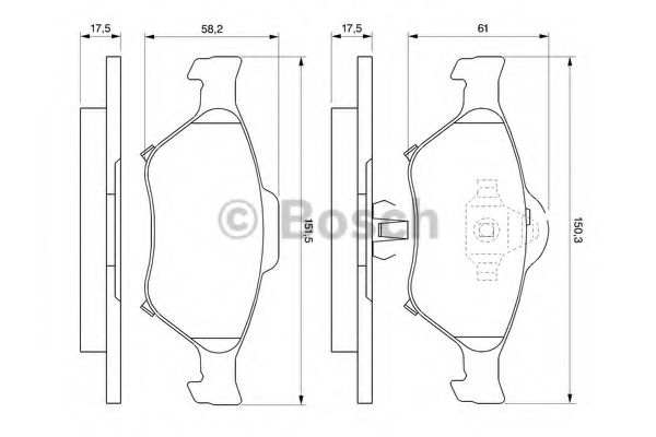 BOSCH 0 986 494 101 Тормозные колодки для DAIHATSU CHARADE (Дайхатсу Чарадэ) BOSCH 0 986 494 101 Тормозные колодки для DAIHATSU CHARADE (Дайхатсу Чарадэ)