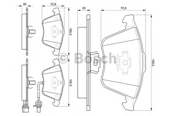 BOSCH 0 986 494 103 Тормозные колодки для VOLKSWAGEN PASSAT CC (Фольксваген Пассат сс) BOSCH 0 986 494 103 Тормозные колодки для VOLKSWAGEN PASSAT CC (Фольксваген Пассат сс)