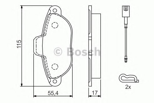 BOSCH 0 986 494 115 Тормозные колодки передний мост для FIAT 500 (Фиат 500) BOSCH 0 986 494 115 Тормозные колодки передний мост для FIAT 500 (Фиат 500)