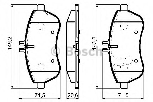 BOSCH 0 986 494 161 Тормозные колодки для MERCEDES-BENZ SLK (Мэрcэдэс-бэнз Слк) BOSCH 0 986 494 161 Тормозные колодки для MERCEDES-BENZ SLK (Мэрcэдэс-бэнз Слк)