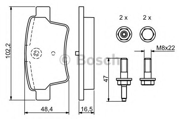 BOSCH 0 986 494 199 Тормозные колодки для CITROËN C4 PICASSO I (CитроËн С4 пикассо 1) BOSCH 0 986 494 199 Тормозные колодки для CITROËN C4 PICASSO I (CитроËн С4 пикассо 1)