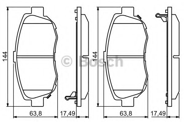 BOSCH 0 986 494 211 Тормозные колодки для LEXUS IS I (Лексус Ис 1)