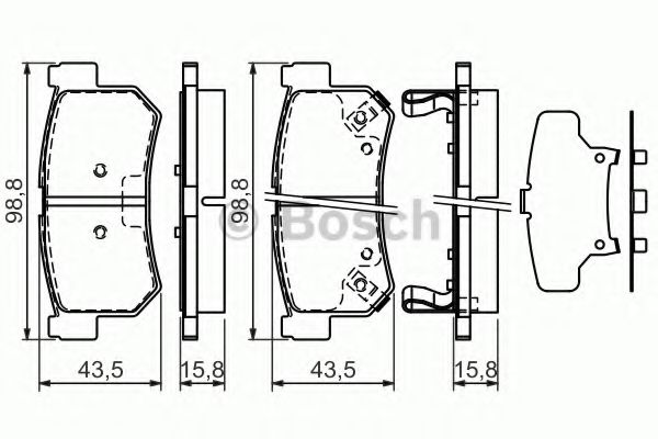 BOSCH 0 986 494 237 Тормозные колодки для SSANGYONG KYRON (Сан-янг/санянг Кайрон) BOSCH 0 986 494 237 Тормозные колодки для SSANGYONG KYRON (Сан-янг/санянг Кайрон)