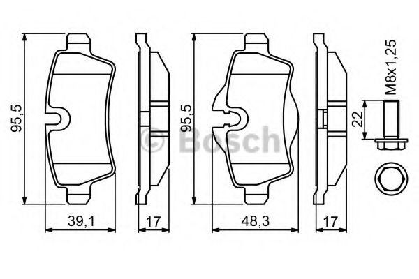 BOSCH 0 986 494 242 Тормозные колодки для MINI MINI CLUBVAN (Мини Мини cлубvан) BOSCH 0 986 494 242 Тормозные колодки для MINI MINI CLUBVAN (Мини Мини cлубvан)