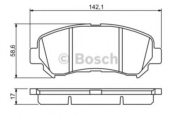 BOSCH 0 986 494 244 Тормозные колодки для NISSAN DUALIS (Ниссан Дуалис) BOSCH 0 986 494 244 Тормозные колодки для NISSAN DUALIS (Ниссан Дуалис)