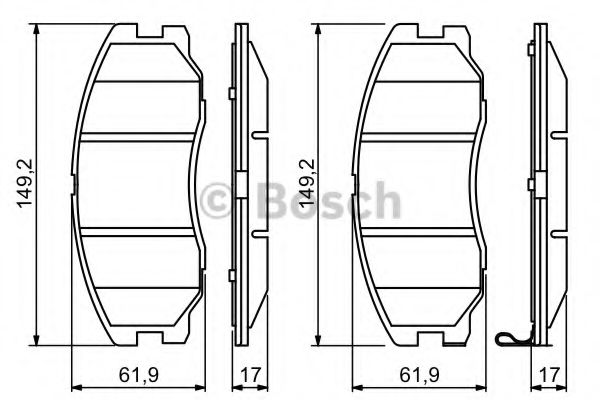 BOSCH 0 986 494 250 Тормозные колодки для CHEVROLET CAPTIVA (Шевроле Каптива) BOSCH 0 986 494 250 Тормозные колодки для CHEVROLET CAPTIVA (Шевроле Каптива)