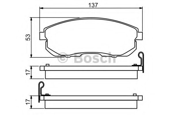 BOSCH 0 986 494 277 Тормозные колодки для NISSAN TEANA I (Ниссан Теана 1) BOSCH 0 986 494 277 Тормозные колодки для NISSAN TEANA I (Ниссан Теана 1)