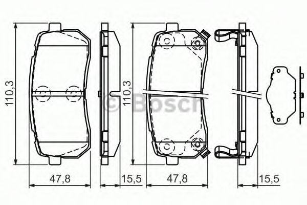 BOSCH 0 986 494 327 Тормозные колодки для HYUNDAI MONTANA (Хендай Монтана) BOSCH 0 986 494 327 Тормозные колодки для HYUNDAI MONTANA (Хендай Монтана)